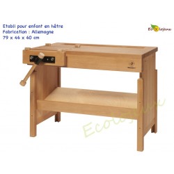 Etabli en bois Enfant artisanal Bois massif Mobilier école montessori waldorf