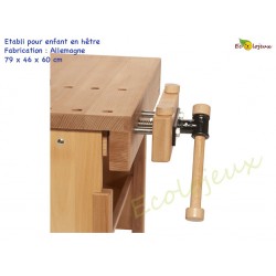 Etabli en bois Enfant artisanal Bois massif Mobilier école montessori waldorf