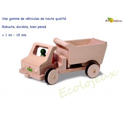 Camion poubelle en bois - jouet enfant