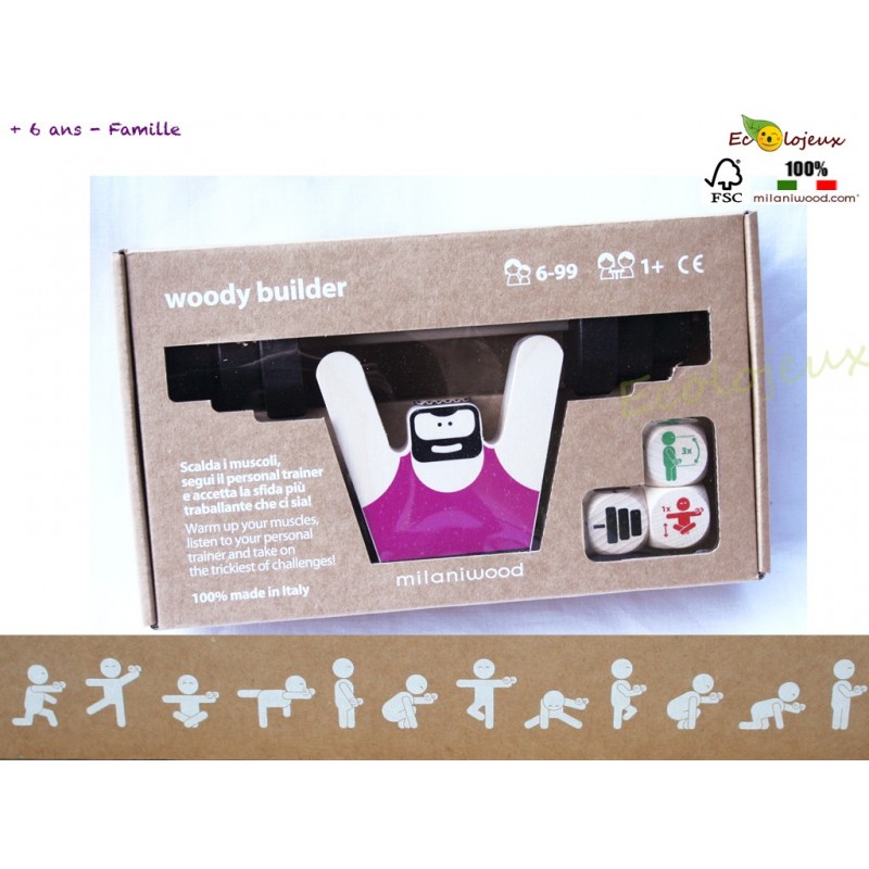 Woody builder milaniwood jeu société bois écolo Adresse Jeu Ambiance FAMILLE JEU EN BOIS