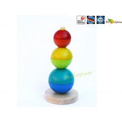 Jouet écologique Selecta Tour empilable Boules - tige flexible 62002