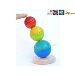 Jouet écologique Selecta Tour empilable Boules - tige flexible 62002