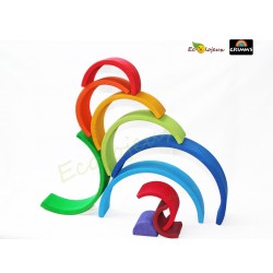 Arc en ciel Grimm's 10 pcs  10707 Coucher du Soleil Jouet libre waldorf steiner jeu construction en bois