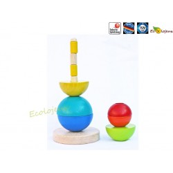 Jouet écologique Selecta Tour empilable Boules - tige flexible 62002