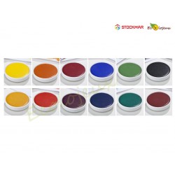 Stockmar Gouache 12 couleurs avec blanc et pinceau Peinture Waldorf école Steiner Peinture naturelle enfant Cires Pavés