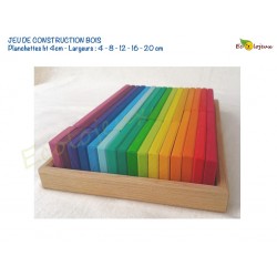 Planche Arc en ciel  Jeu de Construction en bois Jouet Bois Arc en ciel Jeu libre