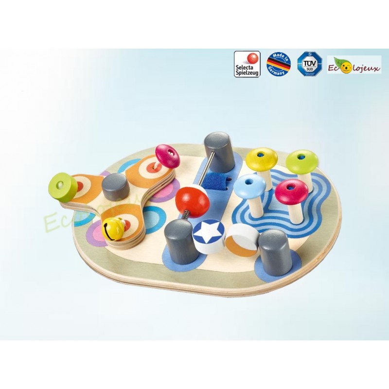 Planche mobile d‘activités bébé - Spintivity - jouet d'éveil  Bois Bébé - Selecta