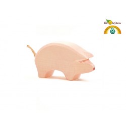 figurine bois animal cochon jouet ferme