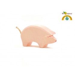 figurine bois animal cochon jouet ferme