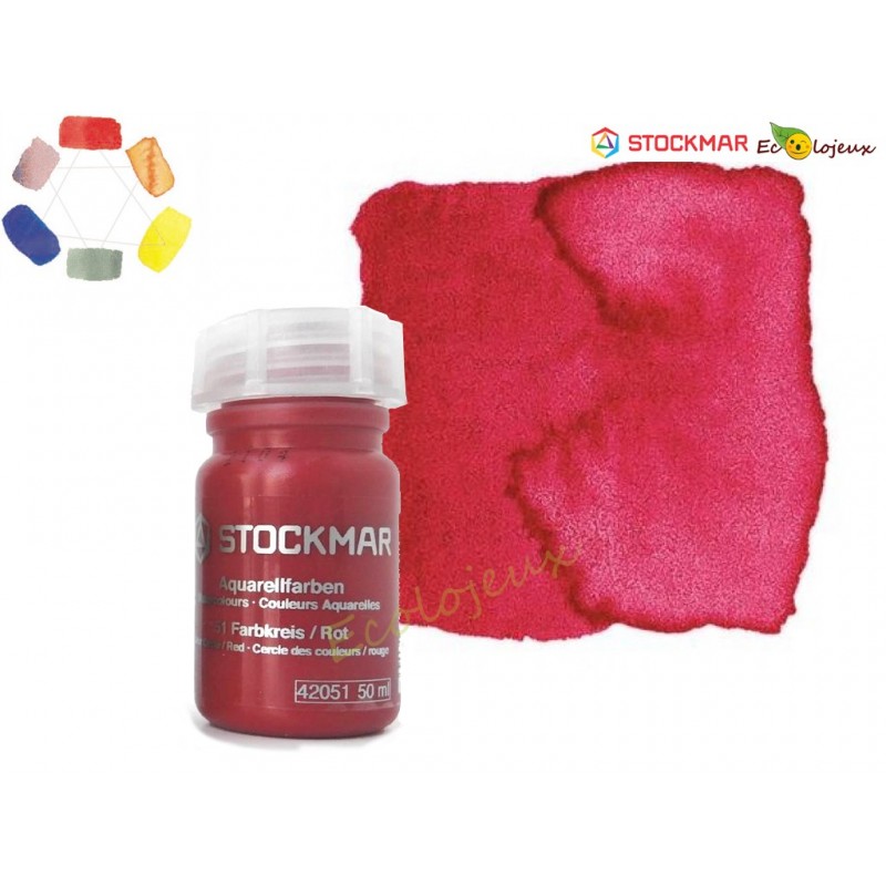 Peinture aquarelle Rouge 50 ml stockmar