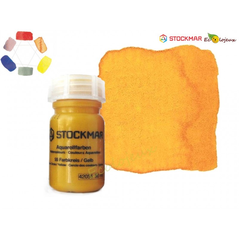 Peinture aquarelle Jaune primaire 50 ml stockmar