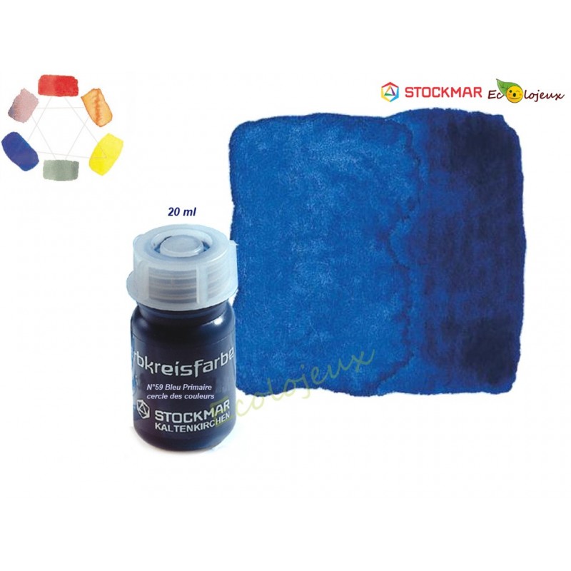 Peinture aquarelle bleu primaire - 20 ml stockmar