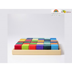 Grimms Rainbow mosaic 43110 Cubes Grimms  Jouet en bois construction
