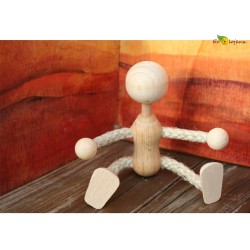 Bonhomme en bois articulé Jouet Bois figurine Bonhomme arc en ciel Maison poupée