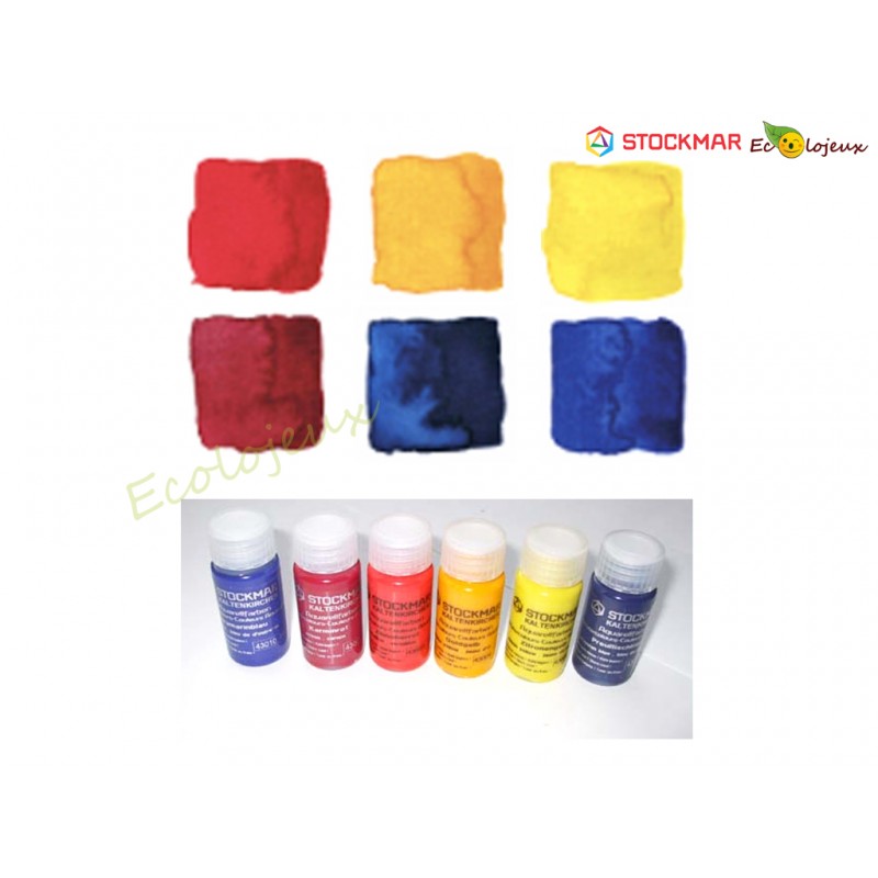 AQUARELLE STOCKMAR 6 COULEURS DE BASE peinture Waldorf