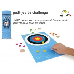 Jeu de puce en bois Jump jeu d'adresse et de challenge 2 à 4 joueurs Jeu en bois famille