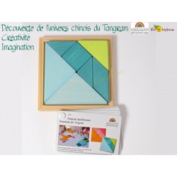 Tangram en bois Grimm's - Puzzle créativité 43311 Puzzle 3D