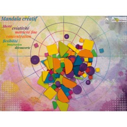 PROMO Jouet libre bois Mandala arc en ciel créatif Mandalay rainbow Erzi 102 pcs Jeu construction 42280
