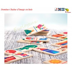 Domino Jouet en bois 3 ans puzzle en bois Chaîne d'image Selecta 62056 Jeu écologique Fabrication europe