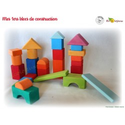 Cubes Blocs de construction bois - Jouet libre Jouet libre couleurs arc en ciel Jouet Waldorf Gluckskafer