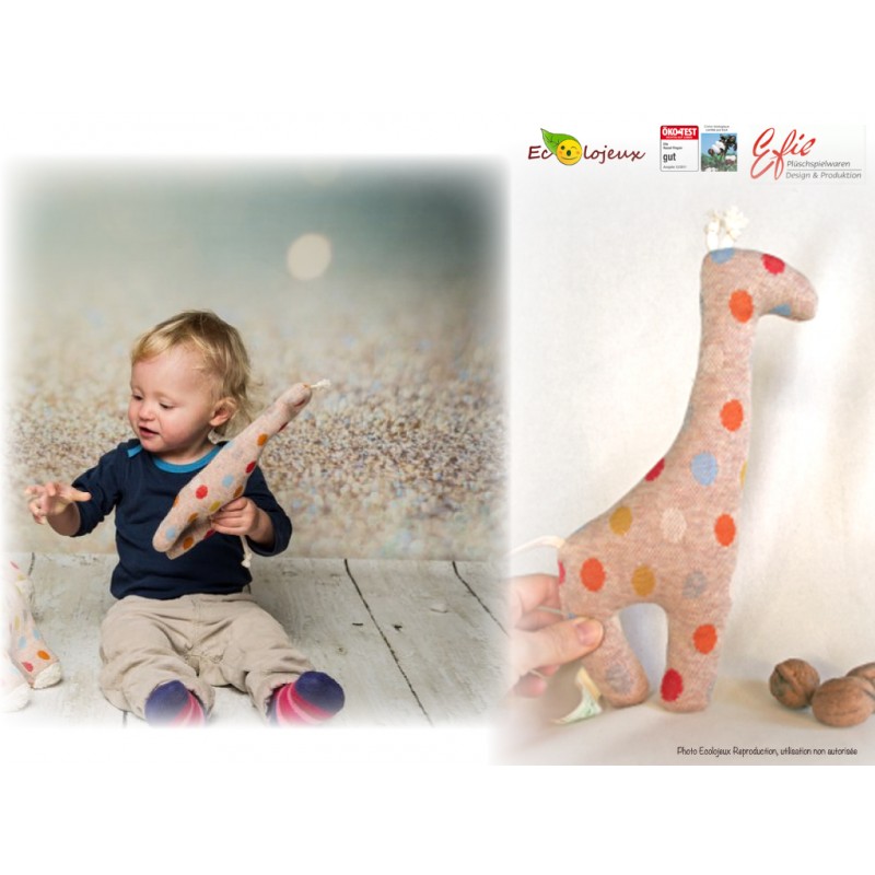 Doudou Bio girafe Efie Cadeau naissance naturel Jouet bébé bio Peluche 88089KbA