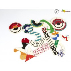 Puzzle d'art abstrait en bois jeu créatif enfant Abstract art Bajo