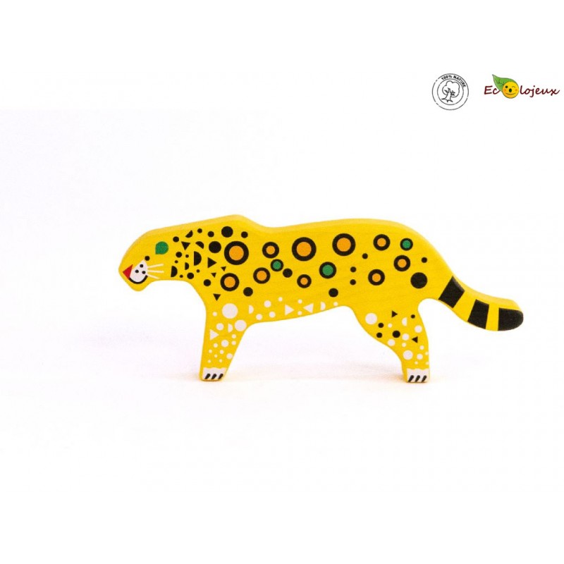 Figurine en bois Leopard Jouet bois Bajo
