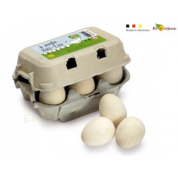 CUISINE ENFANT EN BOIS, DINETTE BOIS ECOLO  œufs en bois dans une boîte