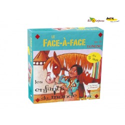 Jeu francais jeux FK Domino Face à face Enfants du monde - jeu de domino