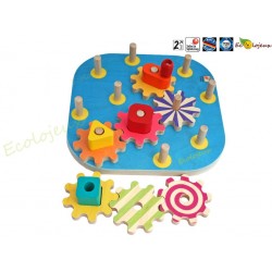 PROMO JOUET BOIS Jouet éveil Bébé Mécanico Selecta 62935 Kurbelpass