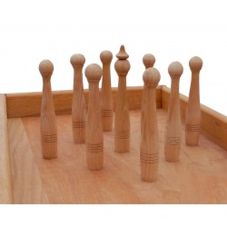 Quilles en bois pour jeu de billard quilles
