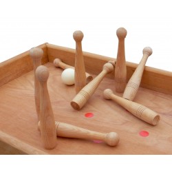 Quilles en bois pour jeu de billard quilles