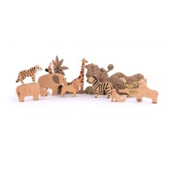 Figurines bois Set animaux de la jungle Dès 18 mois Jouet bois BAJO