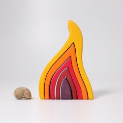 Jouet bois Inspiration Waldorf jeu libre Feu Grimm's