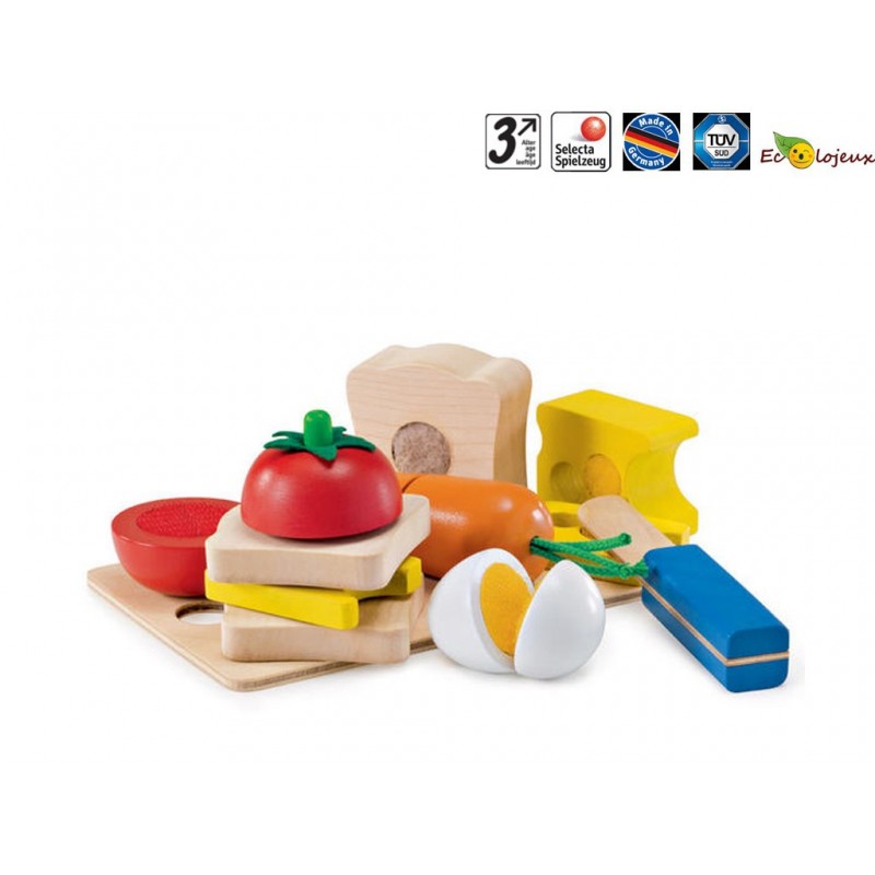 Jouets de cuisine en inox avec fruits et légumes