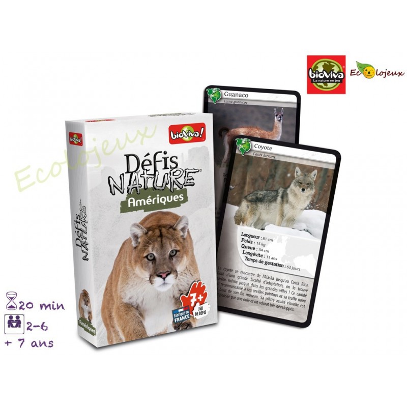 Bioviva - Jeu de cartes Défis Nature sur les animaux de France