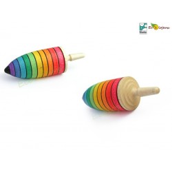 Toupie en bois Expert Arc en Ciel Toupies Mader WOODEN SPINNING TOP