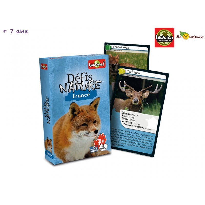 Bioviva - Jeu de cartes Défis Nature sur les animaux de France