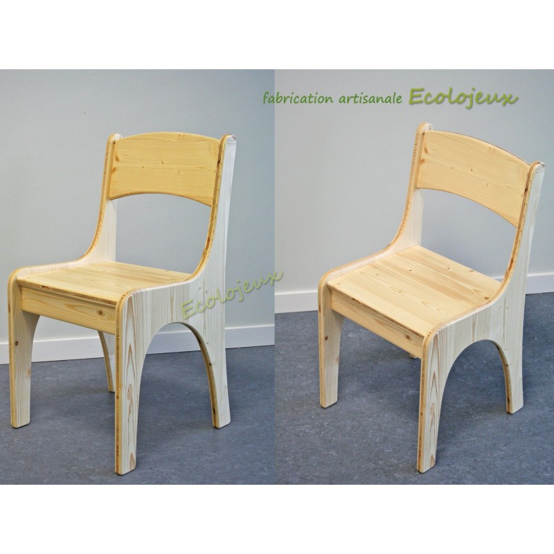 Chaise Enfant Bois artisanale Fabrication Ecolojeux