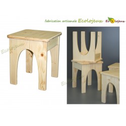 Tabouret bois enfant Fabrication artisanale Ecolojeux