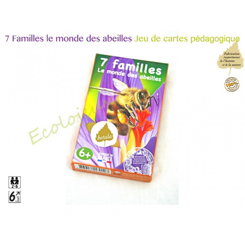 Editions Bétula Made in France Jeu abeilles Jeu société français jeu cartes : 7 Familles le mondes des abeilles