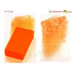 rectangle pavés de cire à colorier Orange Gomme Magique WALDORF Stockmar